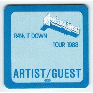 Judas Priest Backstage Pass 1988 Heavy Metal Rock Music Vintage Ram It Down